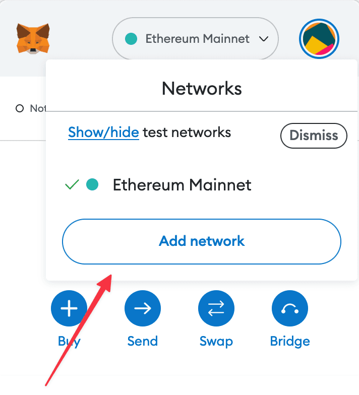 MetaMask Add Network 2